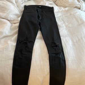 Hudson black coated jeans